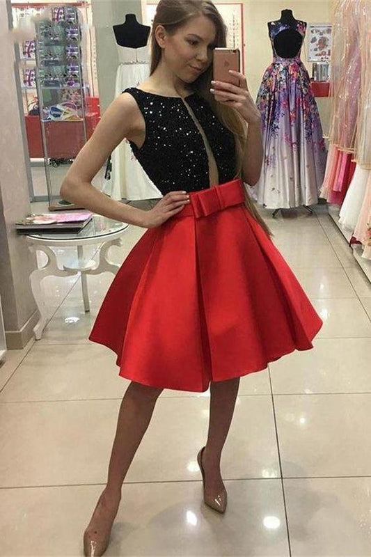Lina Lace Homecoming Dresses Red CD1310
