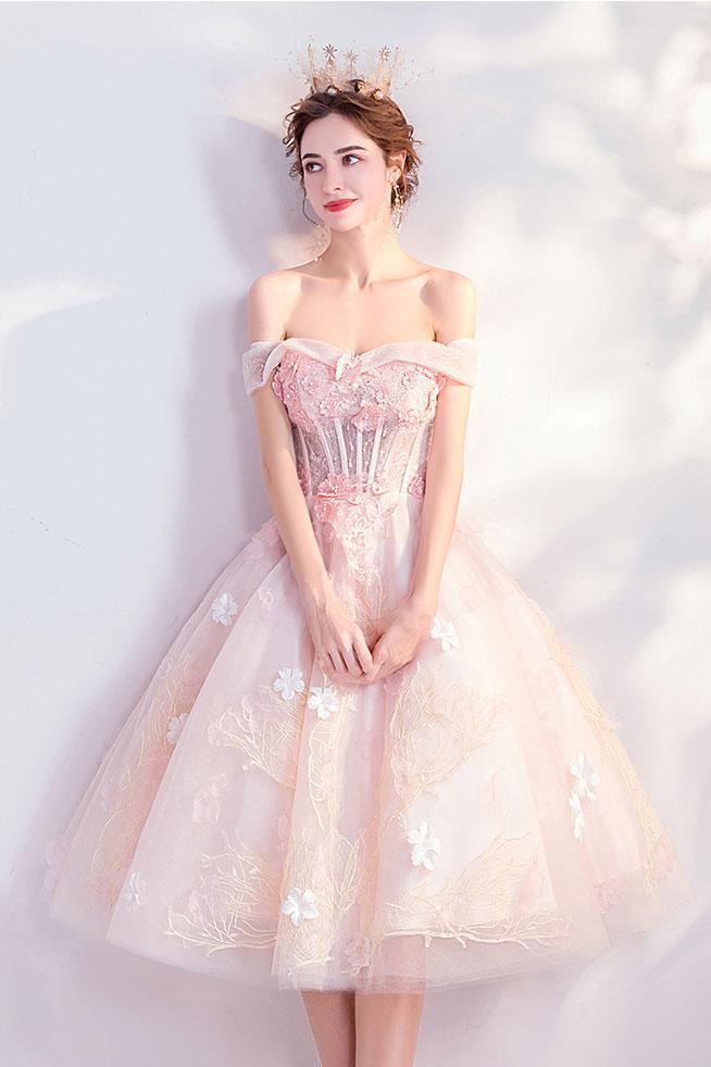 Sariah Pink Homecoming Dresses Cocktail Dress Short CD13446