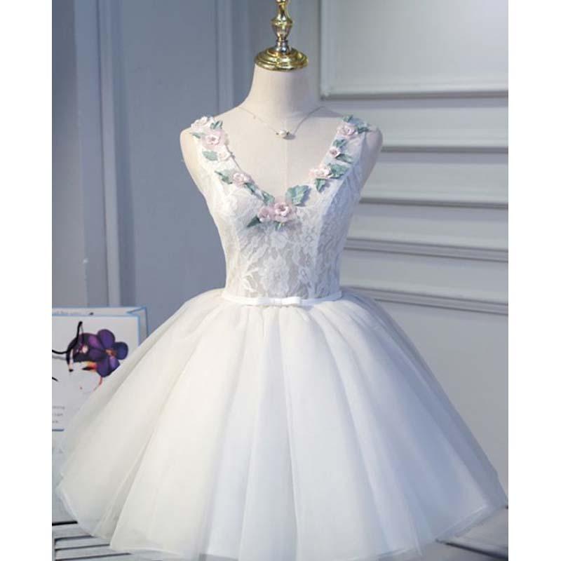 Lovely Top Ball Gown Short With Appliques Princess Lace Luna Homecoming Dresses CD1529
