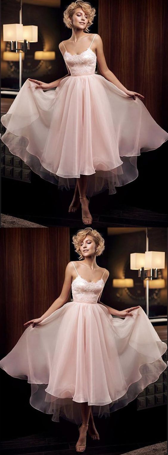 Miah Homecoming Dresses High Low Spaghetti Straps CD16802