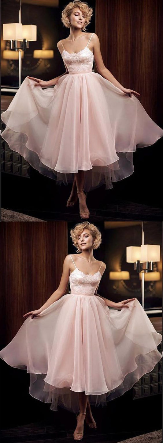 Miah Homecoming Dresses High Low Spaghetti Straps CD16802