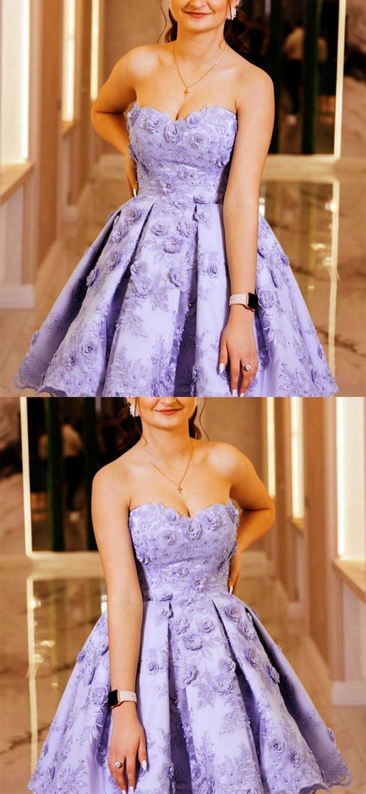 Lavender Lace Shayla Homecoming Dresses CD17311