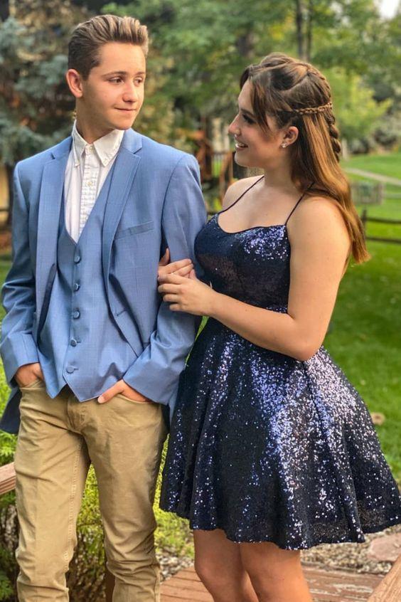 Navy Blue Homecoming Dresses Krista CD17759