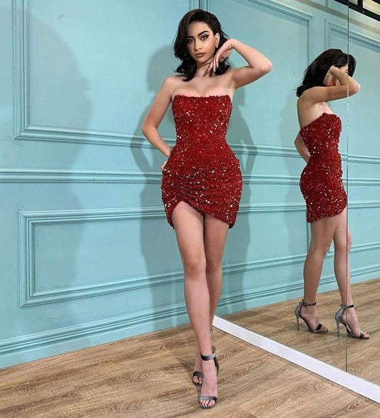 Cute Homecoming Dresses Kierra Short Sequin CD18679