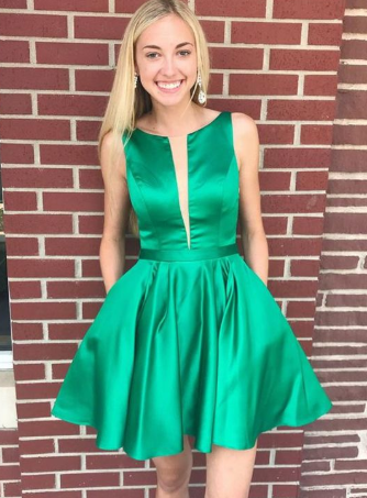 Cocktail A Line Lorna Homecoming Dresses Simple Sleeveless Backless Dresses CD1945