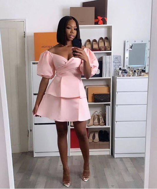 A-Line Short Vicky Homecoming Dresses CD19766