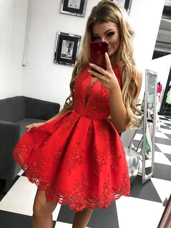 Homecoming Dresses Laila Red CD1979