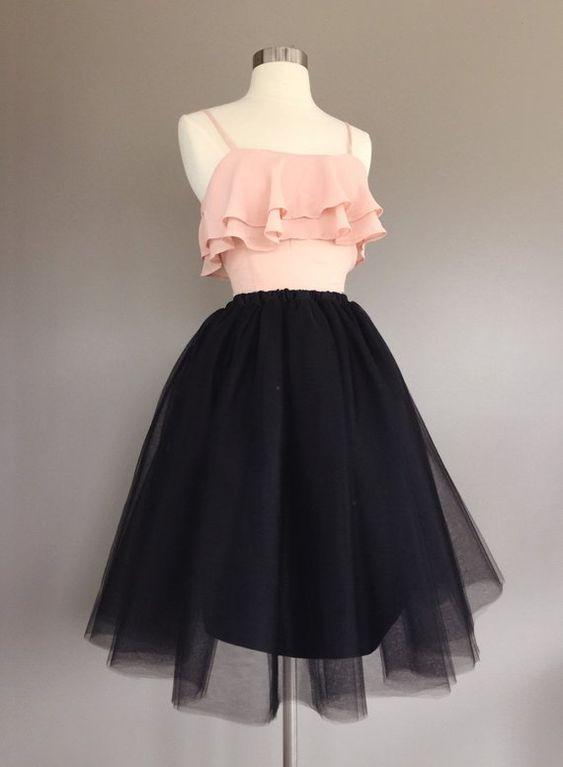 Black And Pink Jackie Homecoming Dresses CD2141
