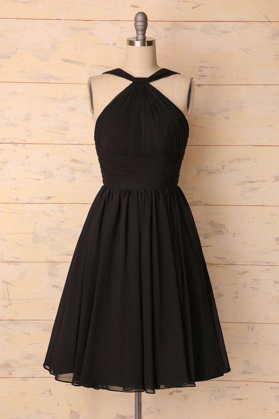 Cute Little Kassandra Homecoming Dresses Black Dress CD21770