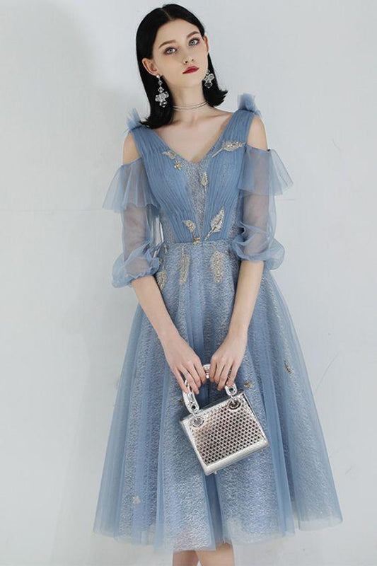 Homecoming Dresses Amy Dusty Blue CD22634