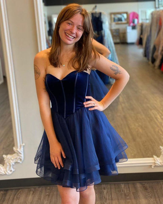 Cute Sweetheart A-Line Carolyn Homecoming Dresses CD22657