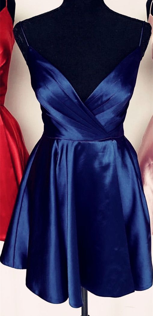 Homecoming Dresses Anabelle Cute Cute Dresses Short Navy Blue CD2276