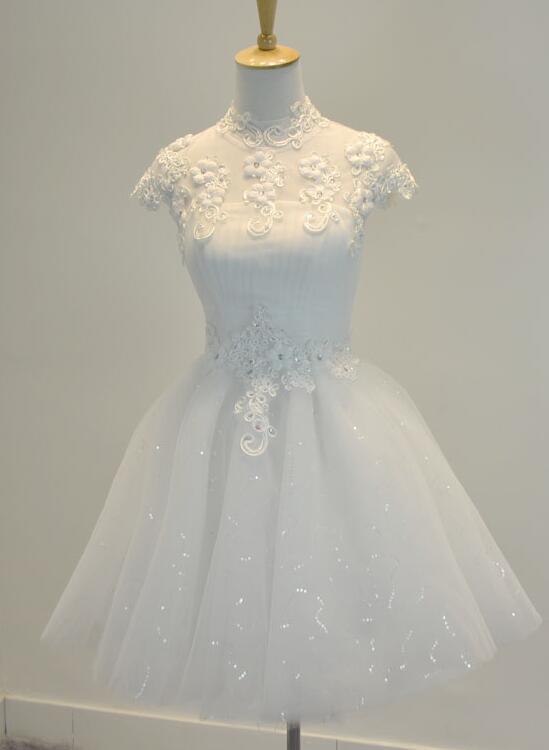 Lovely White Short Teen Graduation Homecoming Dresses Anika Dresses White Tulle CD2297