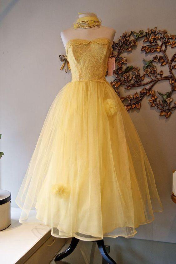 Jaelynn Homecoming Dresses Princess Yellow Evening Gown CD23291