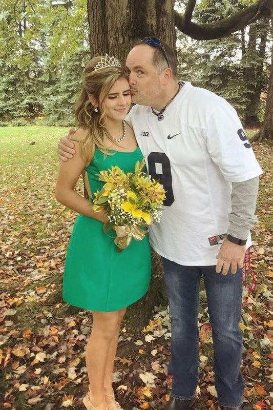 Short Homecoming Dresses Leia Green CD23670