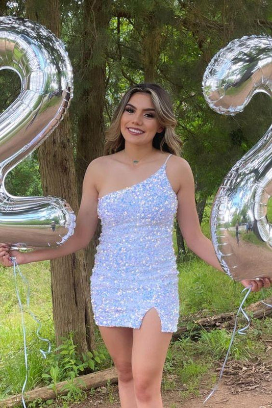 One Shoulder Sydnee Homecoming Dresses Tight CD23729