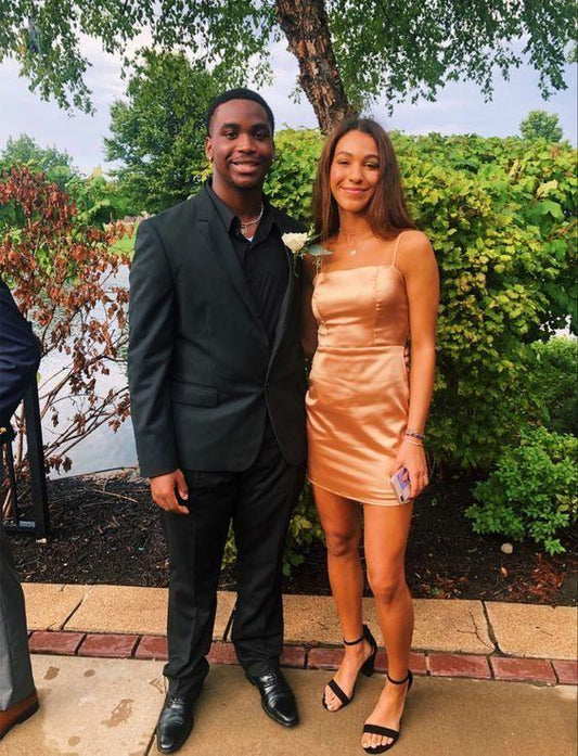 Gold Dresses Party Dresses Mini Cocktail Homecoming Dresses Chanel CD24757