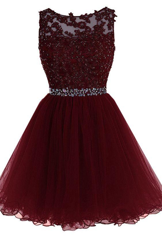 Short Tulle Jazmine Homecoming Dresses Beading CD2816