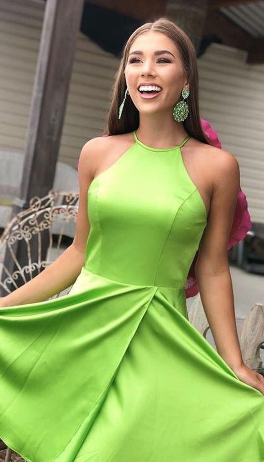 Simple Green Haylee Homecoming Dresses Short Cheap CD3082