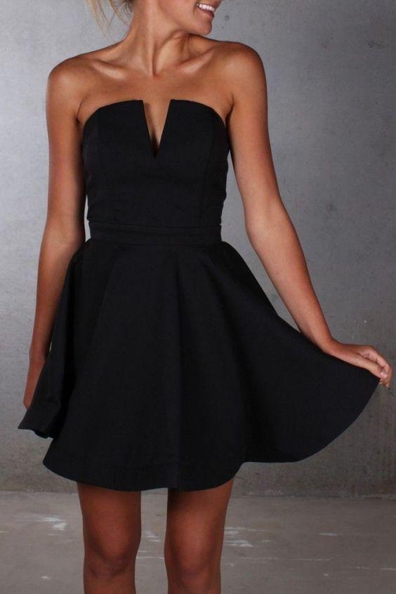 Black Sexy Dress Black Dress Lovey Cute Gown Dress Carleigh Cocktail Homecoming Dresses Satin CD3190