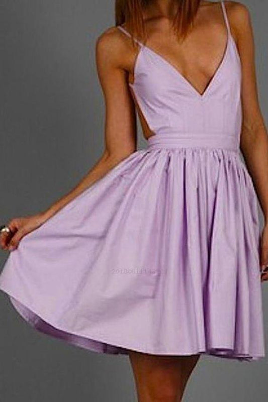 Popular Lilac Party Dress Homecoming Dresses Cocktail Adyson Ruffled Dress CD3379