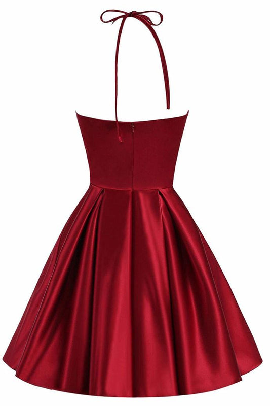 Cute Strap Red Mini Cocktail Karly Homecoming Dresses Short Party Dress CD3395