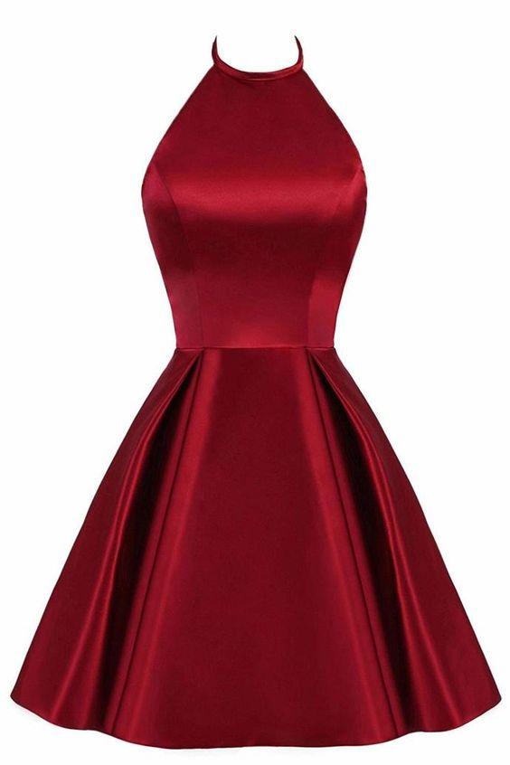 Cute Strap Red Mini Cocktail Karly Homecoming Dresses Short Party Dress CD3395