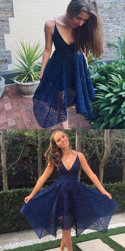 Makena Homecoming Dresses Navy Blue CD3616