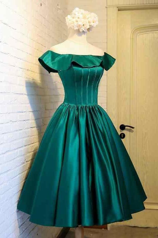 2024 Off Shoulder Homecoming Dresses Regina Green CD3640