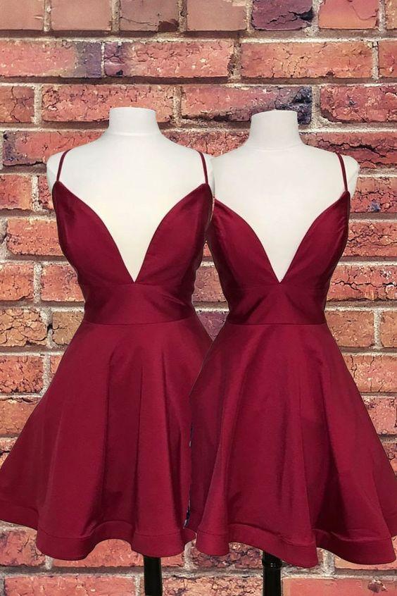 Simple 2024 Short Red Emerson Homecoming Dresses Party Dresses CD3778