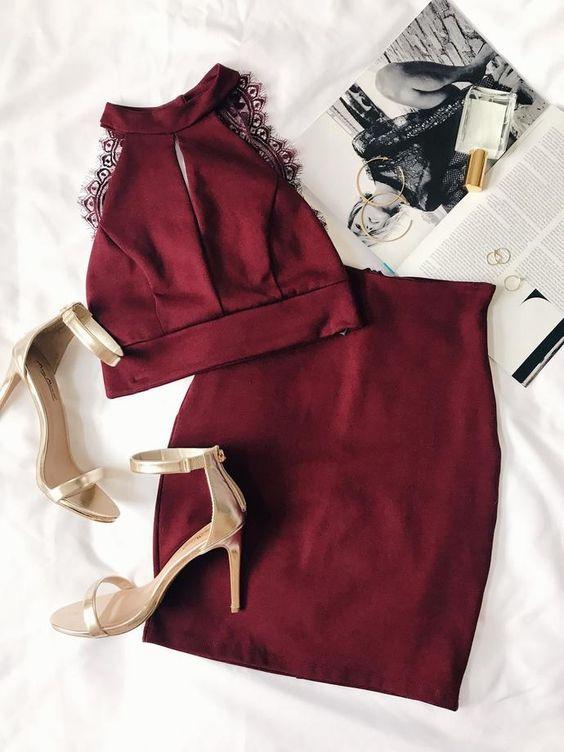 Short Yesenia Homecoming Dresses Burgundy Gown CD4023