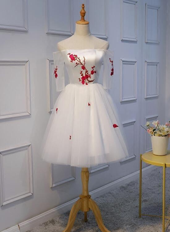 Homecoming Dresses Ashlyn White Tulle CD4028