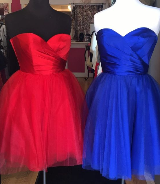 Short Damaris Royal Blue Homecoming Dresses Red Short Party Dress CD4304