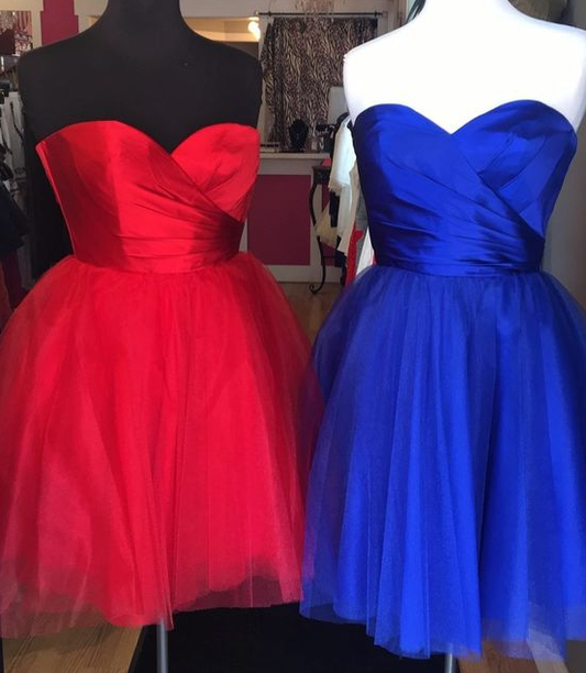 Short Damaris Royal Blue Homecoming Dresses Red Short Party Dress CD4304
