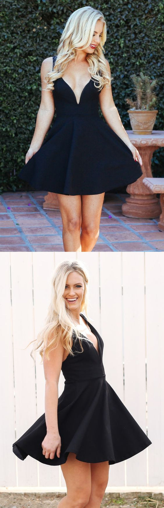 Princess V Neck Cheap Laurel Homecoming Dresses CD4319