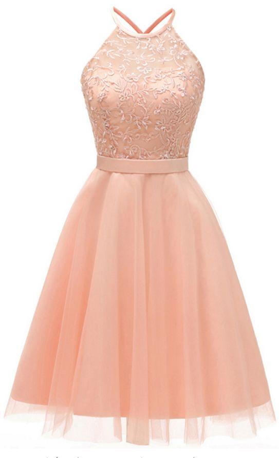 Women Dress Plus Size Eden Homecoming Dresses Lace Cocktail Halter-Neck Short Sexy Short CD5908