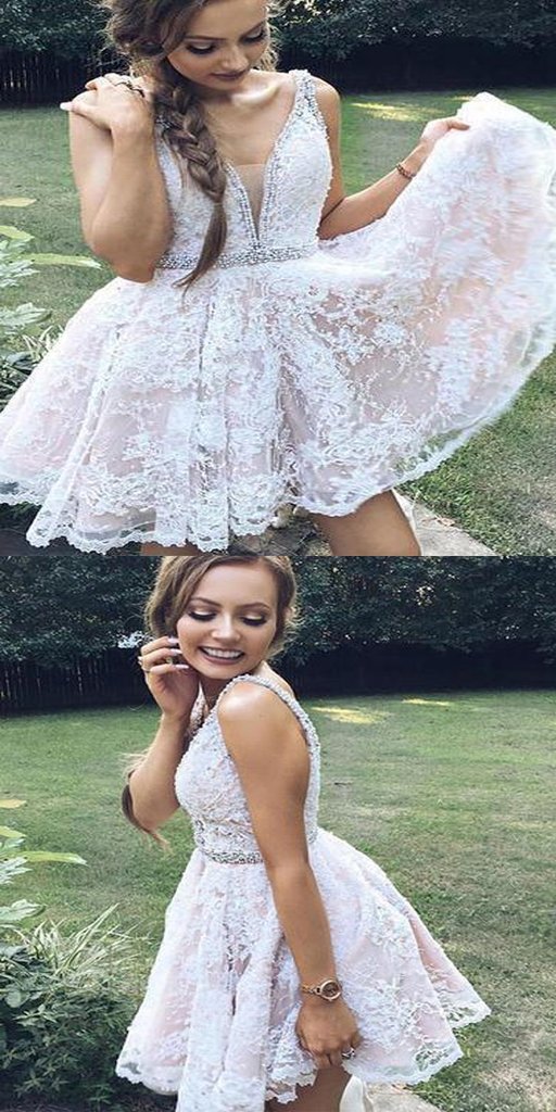 2024 A-Line White Short With Straps Custom Made Homecoming Dresses Mayra CD598