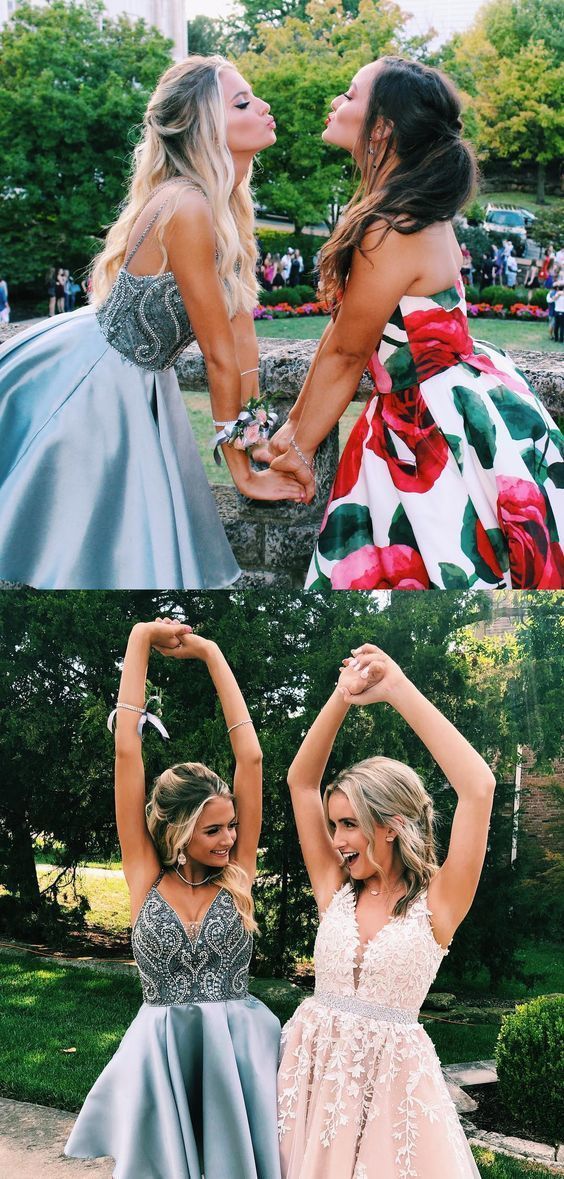 Short Grey Blue Homecoming Dresses Brynlee 2024 Short CD641