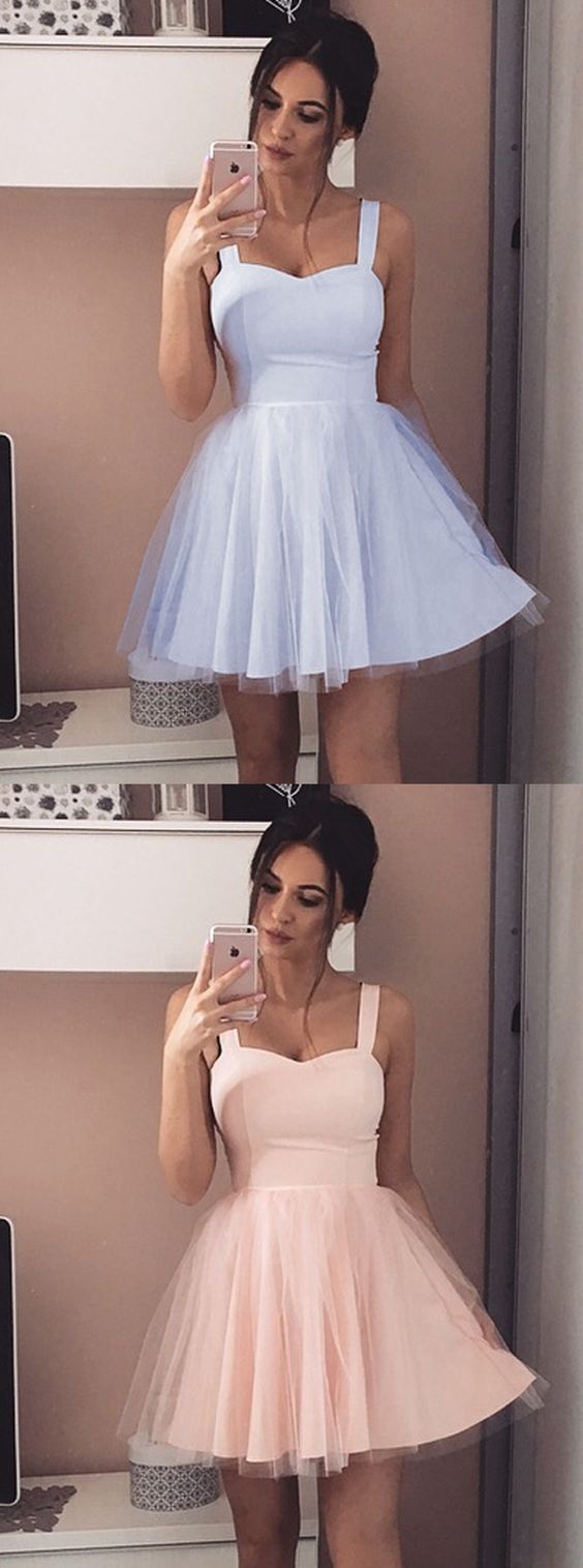 Lavender Straps Short Party Makaila Homecoming Dresses Dresses Simple CD8409