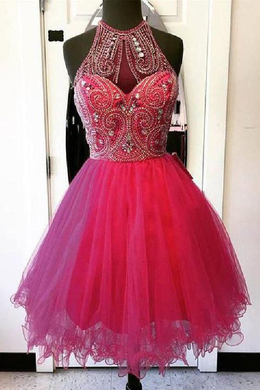 Discount Luna Pink Homecoming Dresses Excellent CD9322