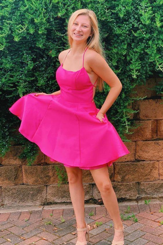 Princess Hot Pink Homecoming Dresses Jaslene CD9766