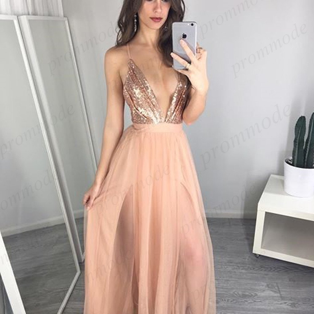 Sexy Charming Long Prom Dress Sleeveless Prom Dress Long Evening Dress Prom Dresses RS755