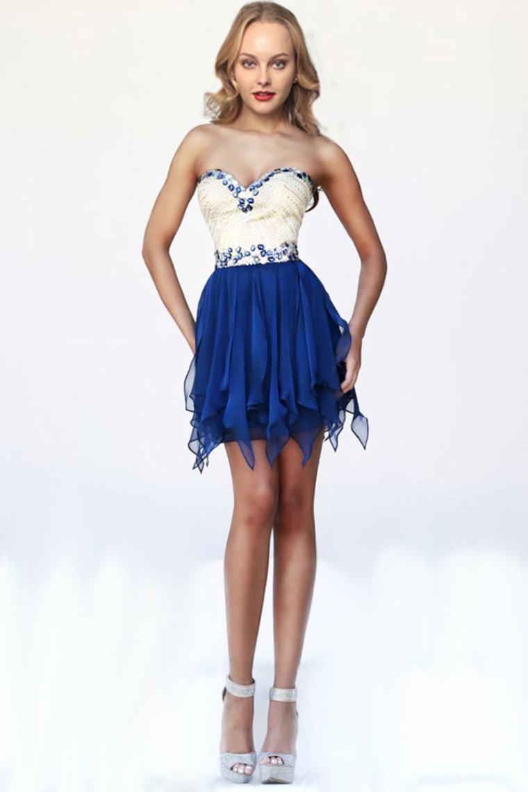 2024 Stunning Homecoming Dresses Sweetheart A Line Short/Mini With Beads New Arrival