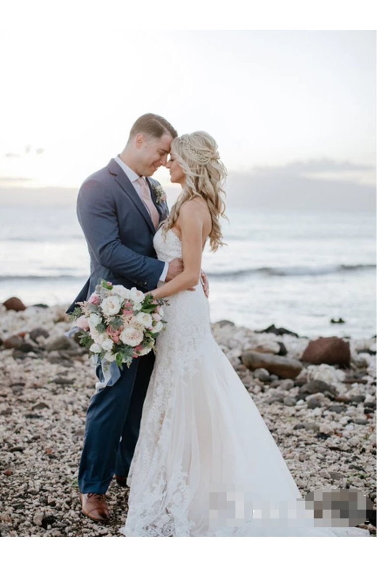 Sexy Sweetheart Mermaid Lace Wedding Dresses Court Train SRSPP9625B7