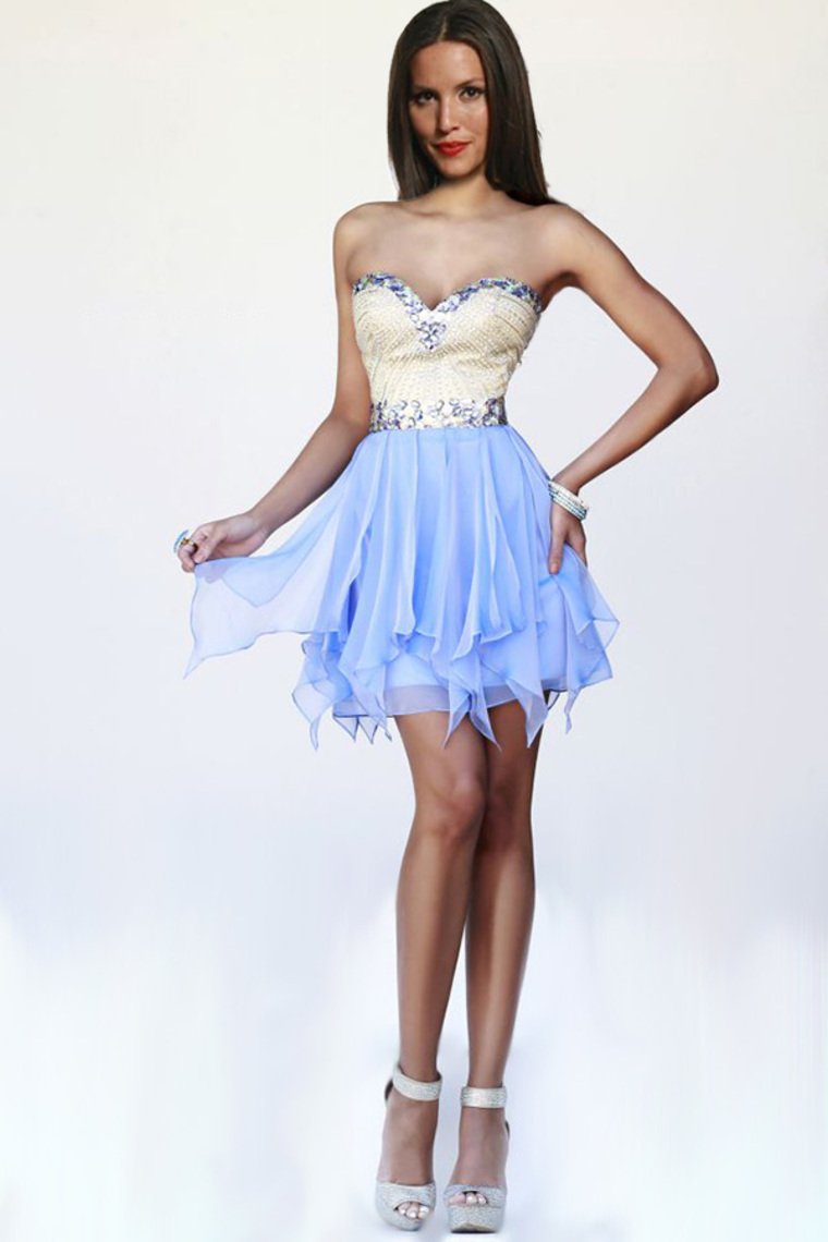 2024 Stunning Homecoming Dresses Sweetheart A Line Short/Mini With Beads New Arrival
