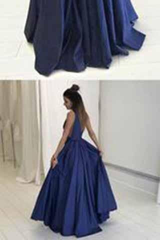 Sexy Deep V Neckline Prom Dresses Graduation Party Dresses Formal Dress For Teens BPD0343
