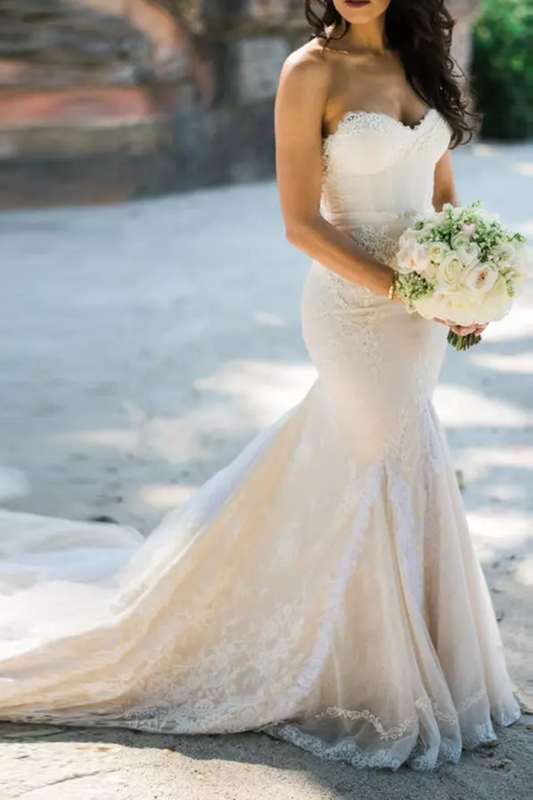 2024 Mermaid Wedding Dresses Sweetheart Tulle With Applique And Beads