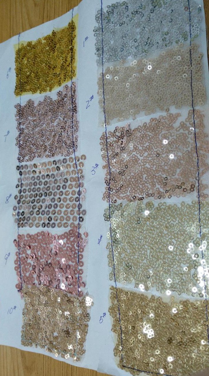 sparkle long champagne sequin bridesmaid dress lace sleeves bridesmaid dress RS717