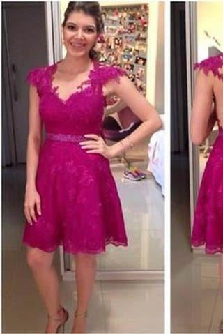 Homecoming Dresses Lace Homecoming Dress Fitted Homecoming Dress Short Prom Dress RS901